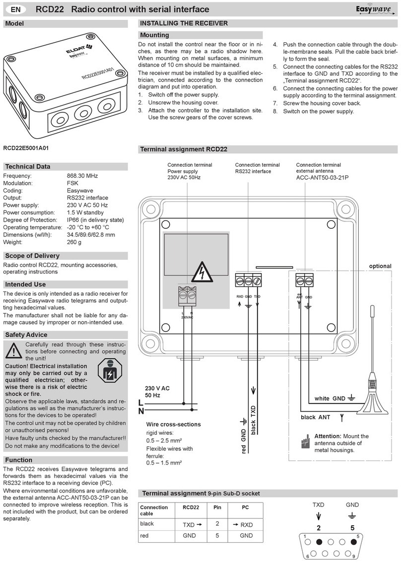 Eldat Easywave RCD22 manual