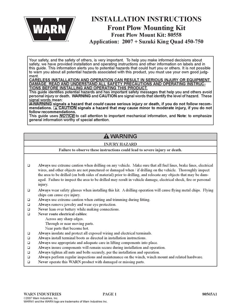 Warn Industries 80558 installation instructions