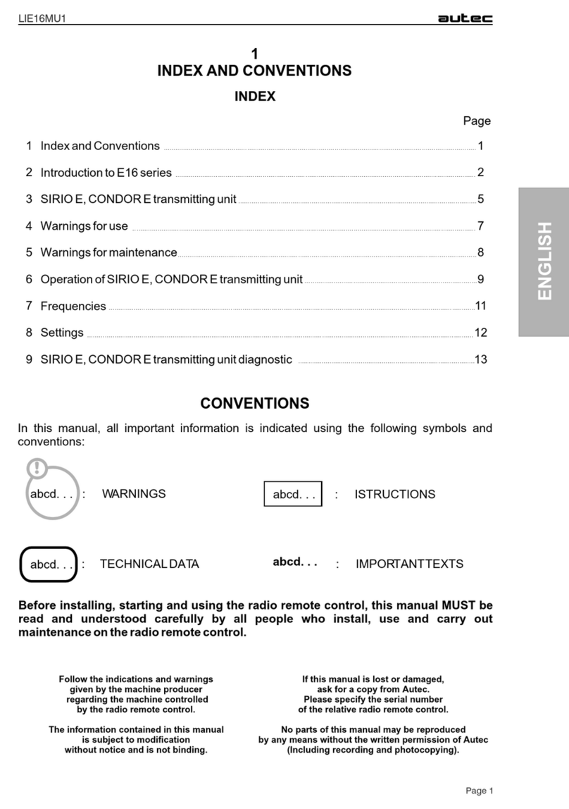 AUTEC E16 Series User manual