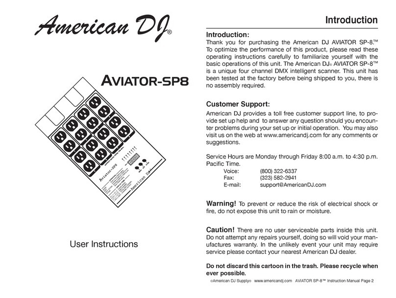 American DJ AVIATOR-SP8 User instructions