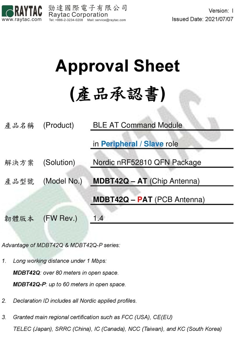RAYTAC MDBT42Q - AT manual