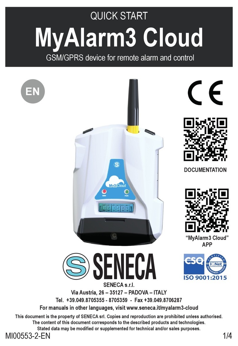 Seneca MyAlarm3 Cloud User manual