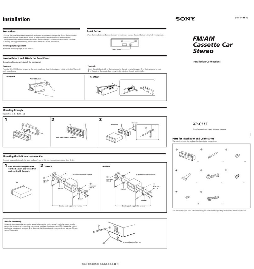 Sony XR-C117 Product guide