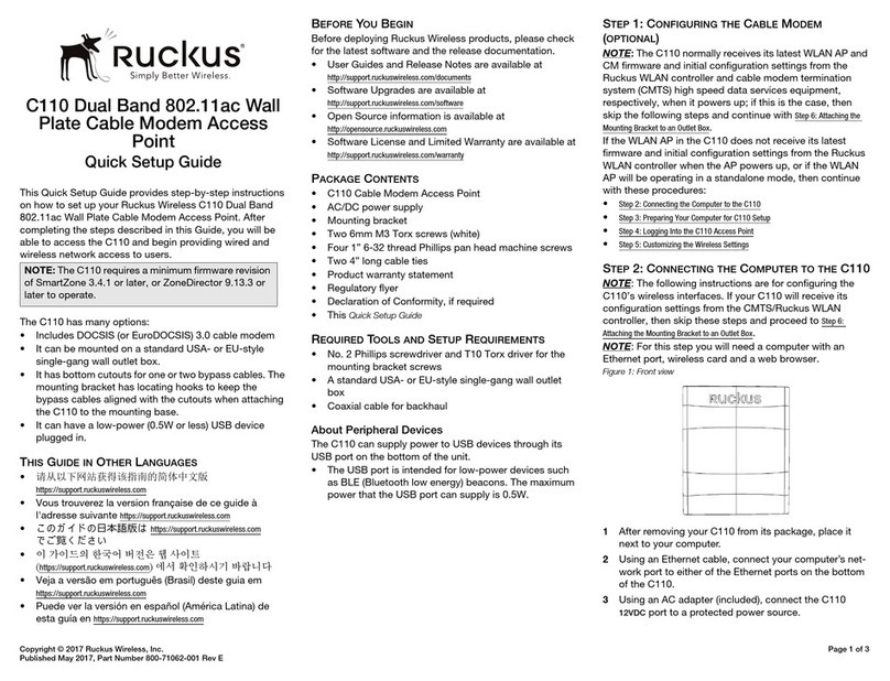 Ruckus Wireless C110 User manual