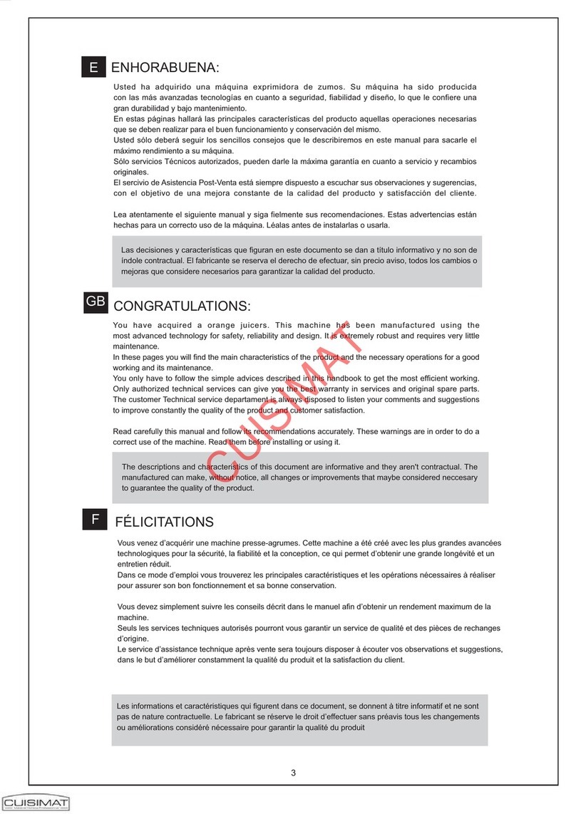 CUISIMAT F-50/ F-50C manual