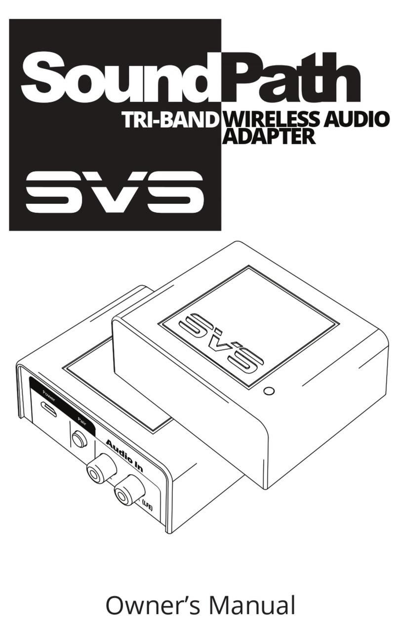 SVS SoundPath Tri-Band Wireless Audio Adapter owner's manual