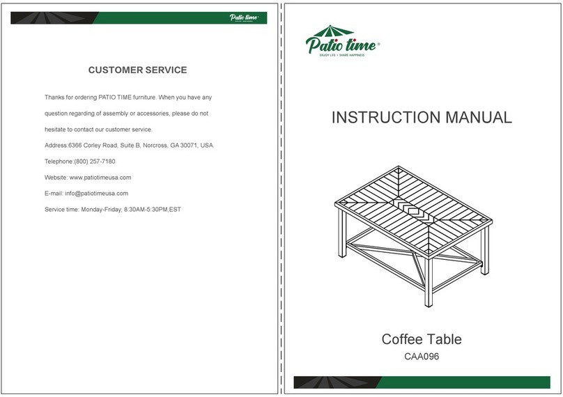 PATIO TIME CAA096 User manual