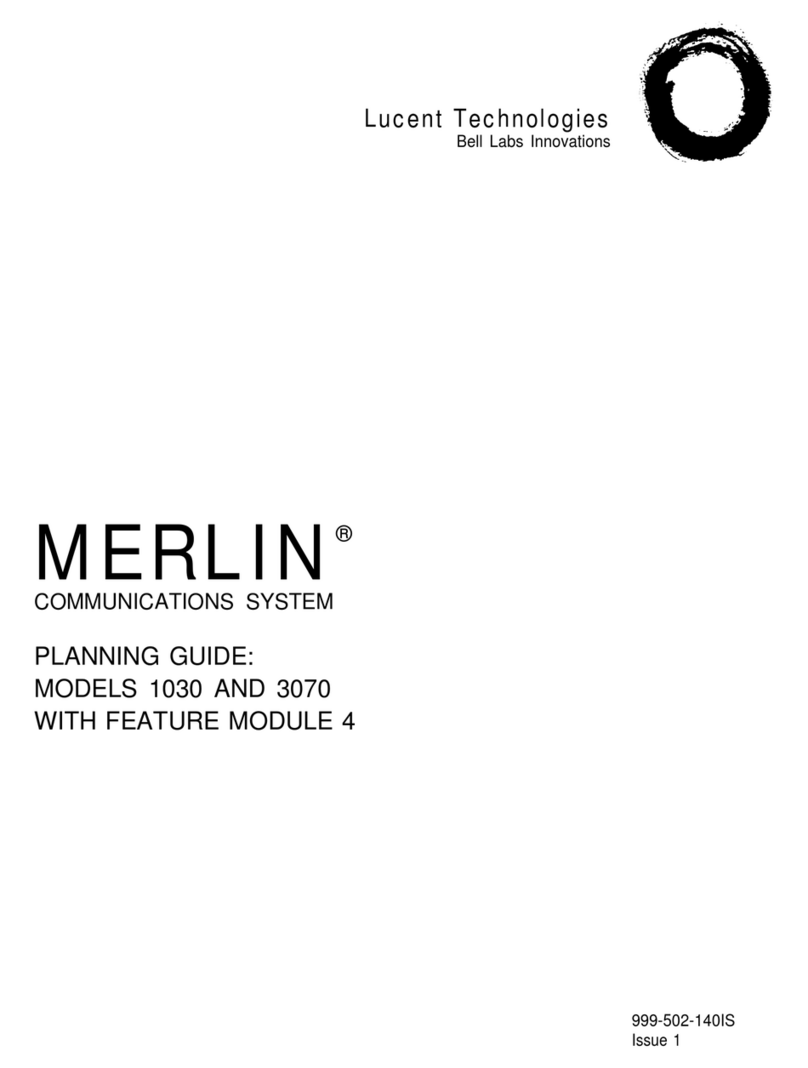 Lucent Technologies Merlin 1030 Technical manual