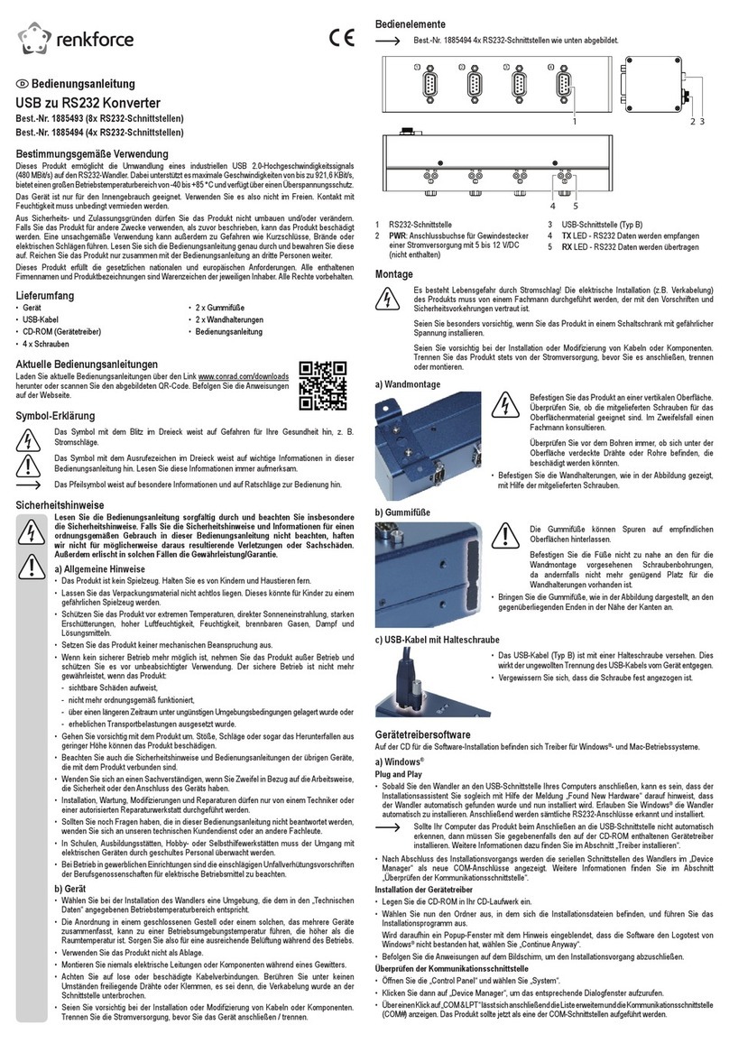 Renkforce 1885493 User manual