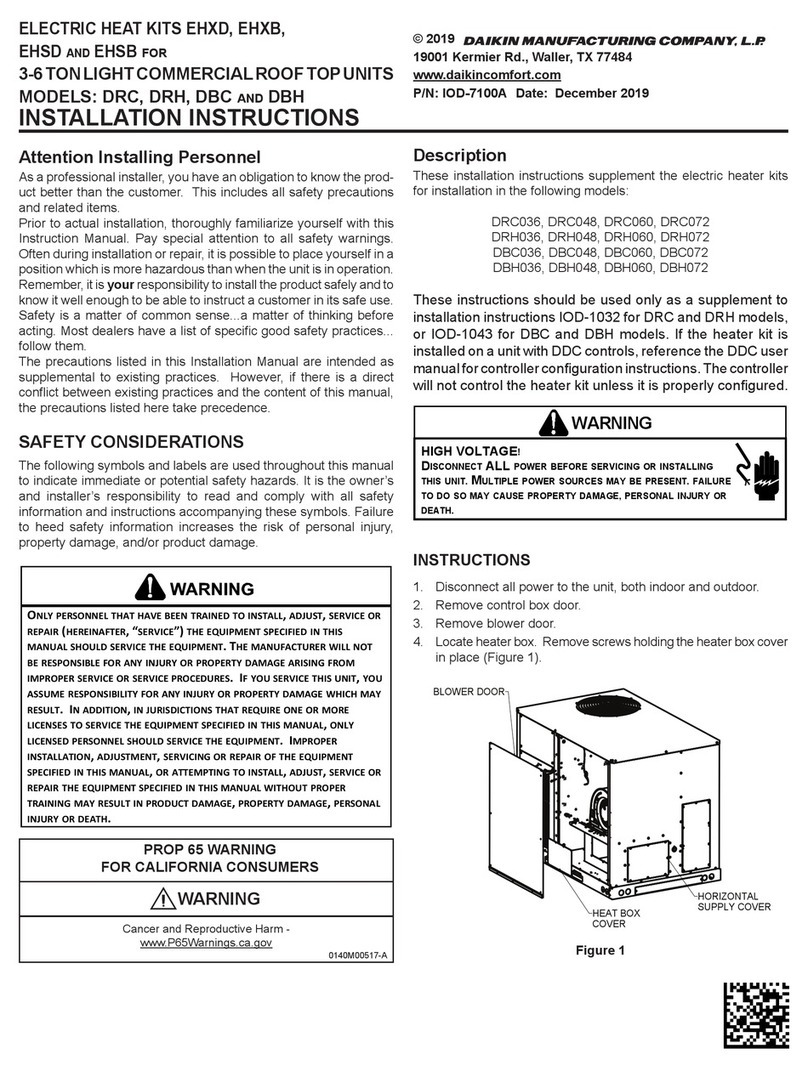 Daikin EHXD installation instructions