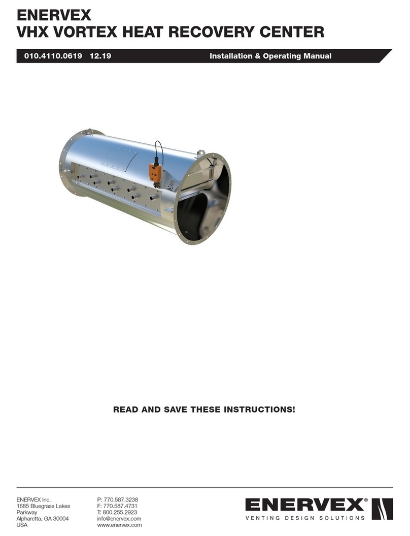 ENERVEX VHX Installation & operating manual