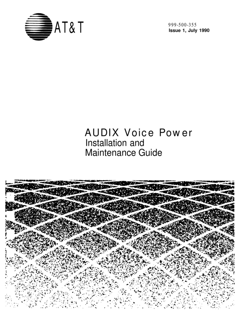 AT&T AUDIX Voice Power Product manual