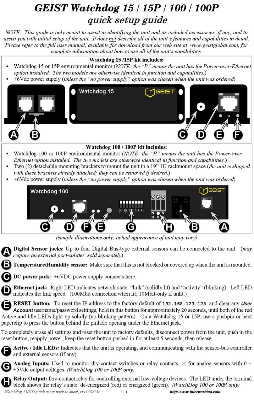 Geist Watchdog 100 User manual