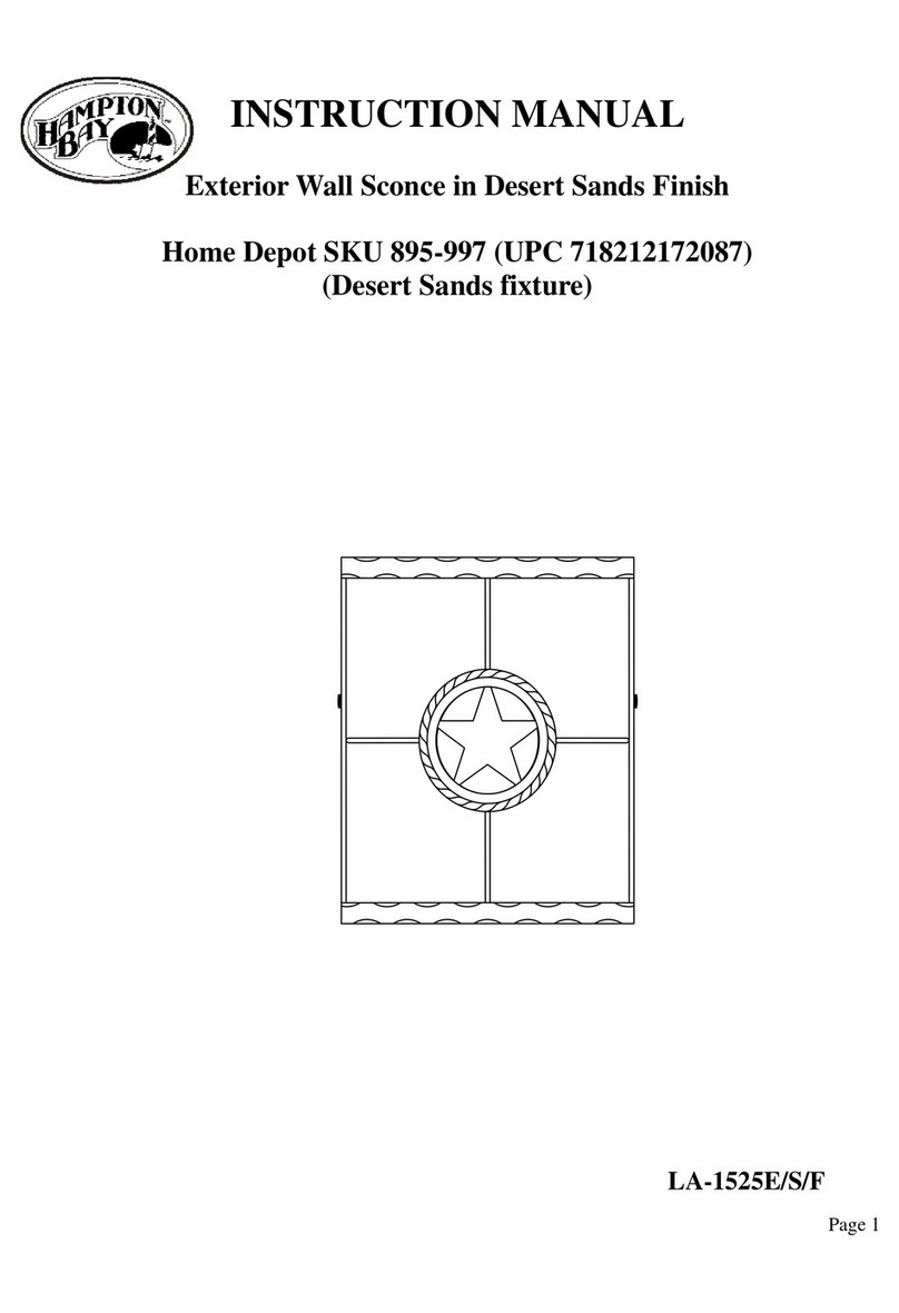 HAMPTON BAY 895-997 instruction manual HAMPTON BAY 895-997 instruction manual