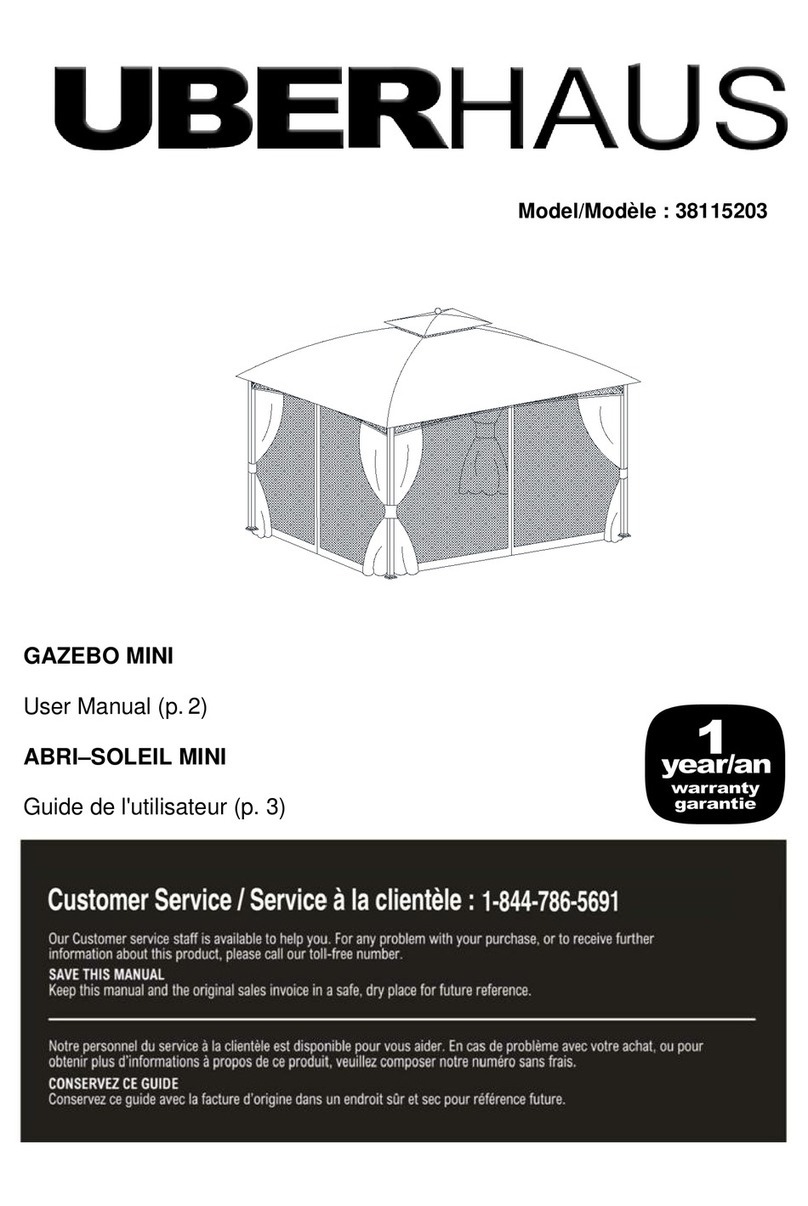 Uberhaus GAZEBO MINI 38115203 user manual