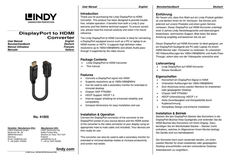 Lindy 41005 user manual