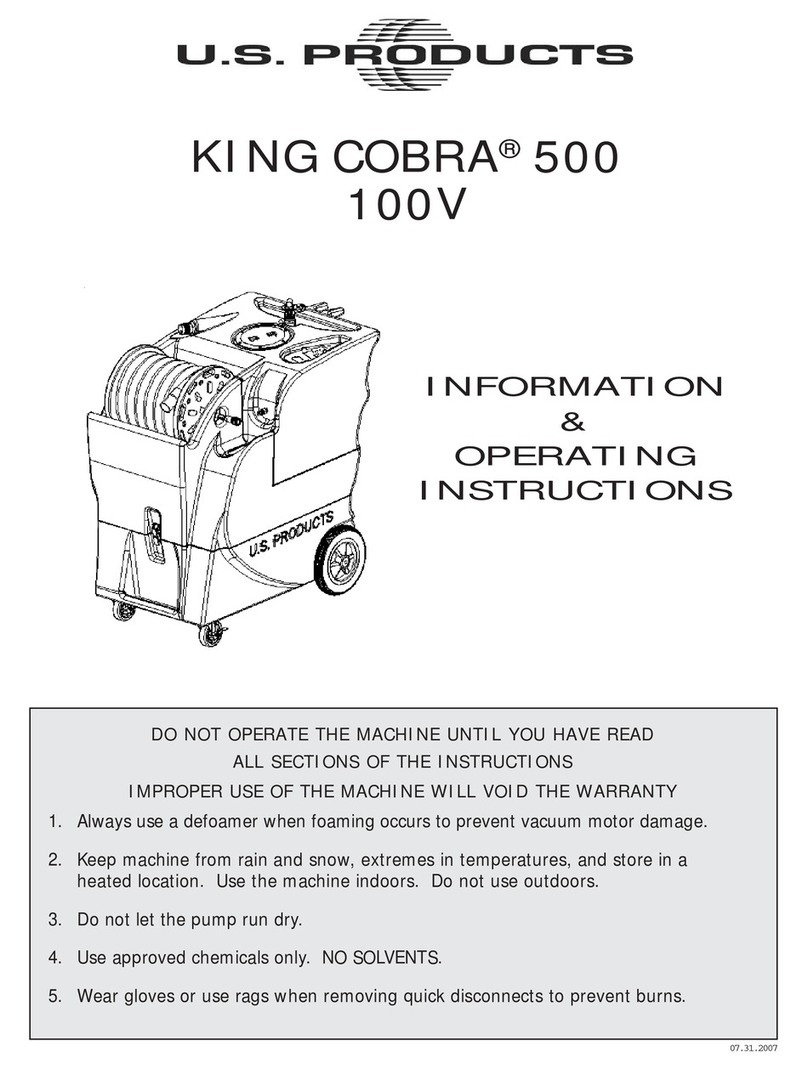 U.S. Products KING COBRA 500 100V Information & operating instructions