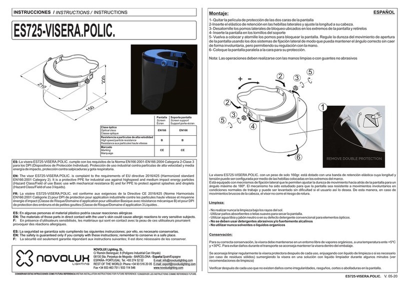 NOVOLUX ES725-VISERA.POLIC. instructions