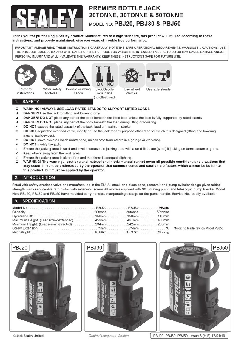 Sealey PBJ20 User manual