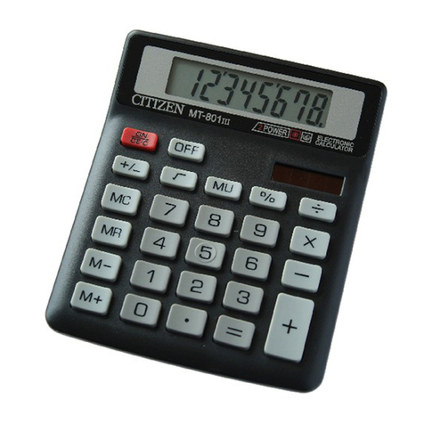 Citizen MT-801III instruction manual