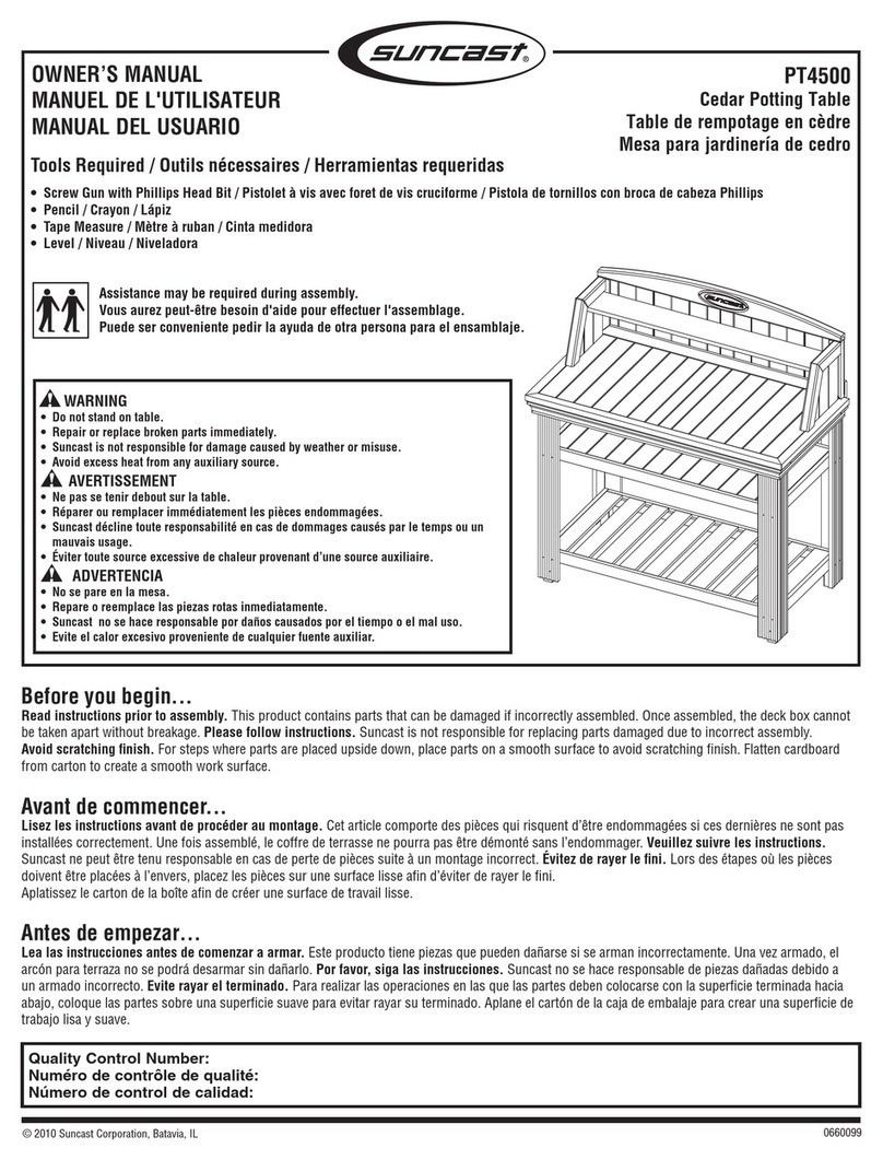 Suncast PT4500 owner's manual