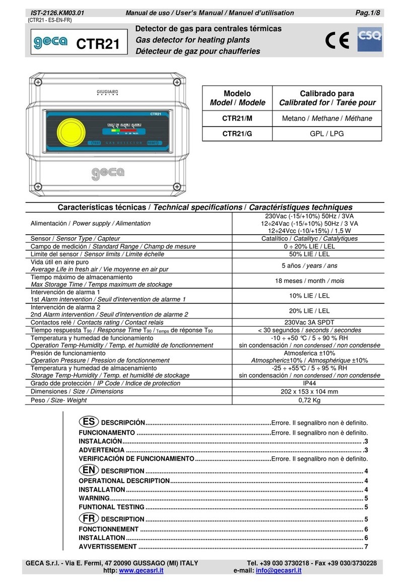 Geca CTR21/M user manual