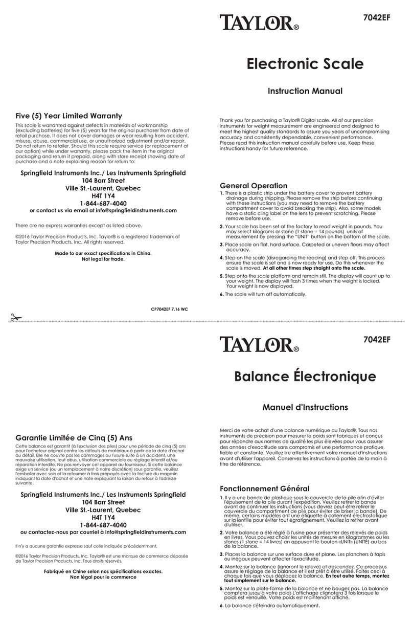 Taylor 7042EF User manual