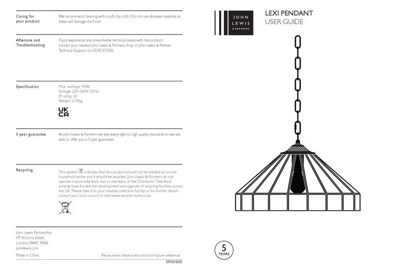 John Lewis LEXI PENDANT User manual