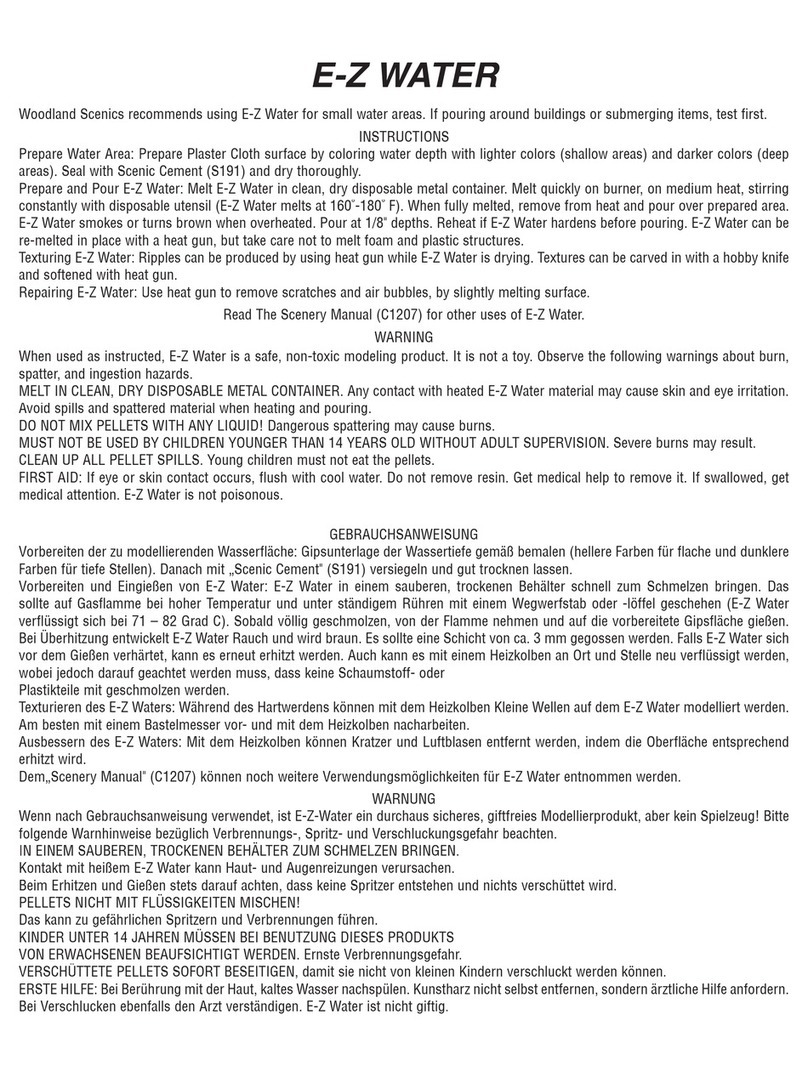 WOODLAND SCENICS E-Z WATER instructions