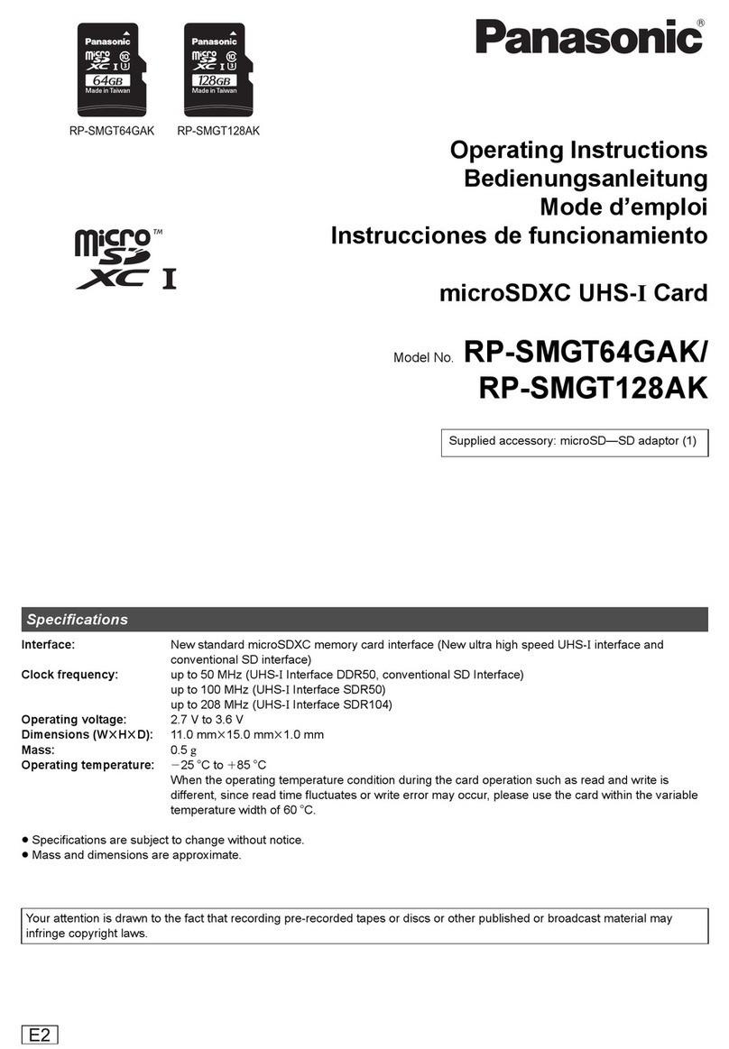 Panasonic RP-SMGT64GAK User manual