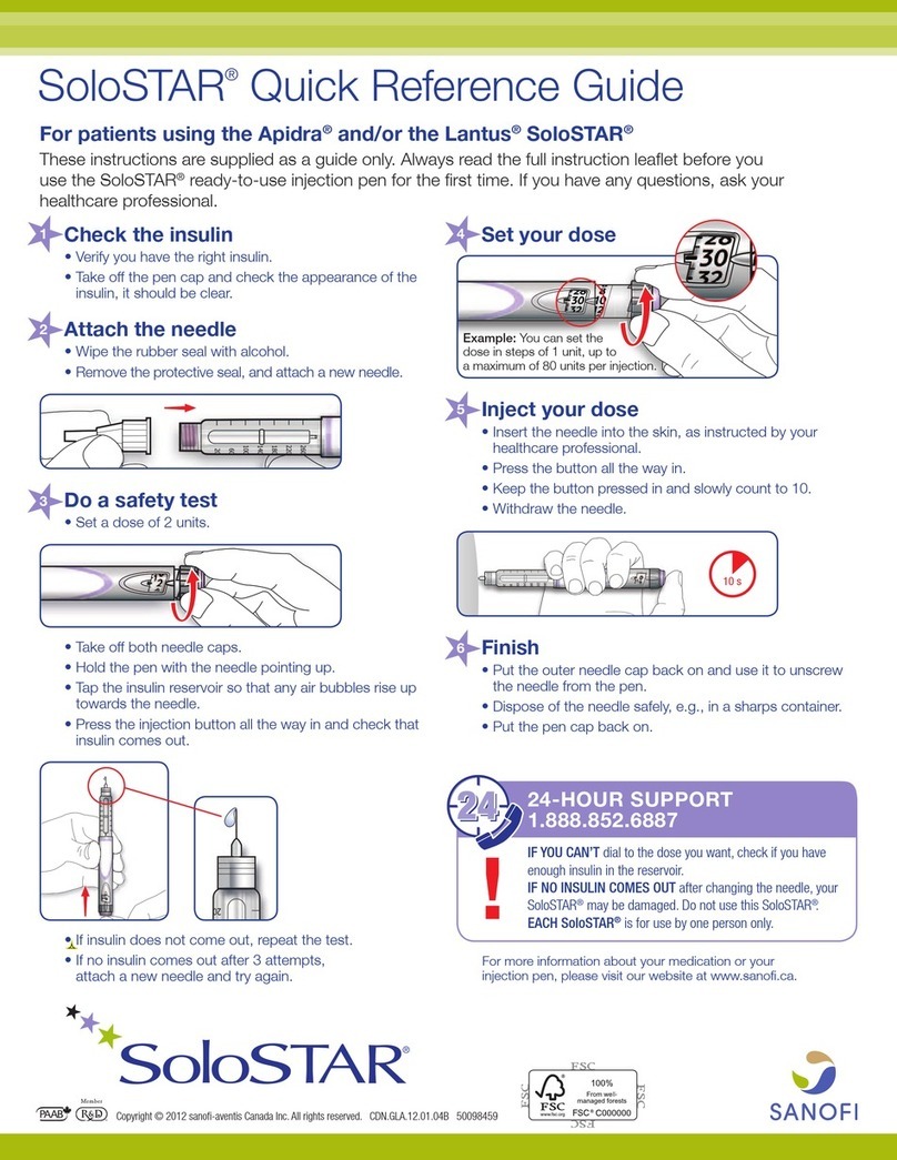 Sanofi SoloSTAR Quick reference guide