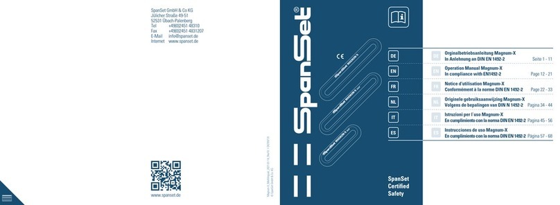 Spanset Magnum-X Operation manual Spanset Magnum-X Operation manual