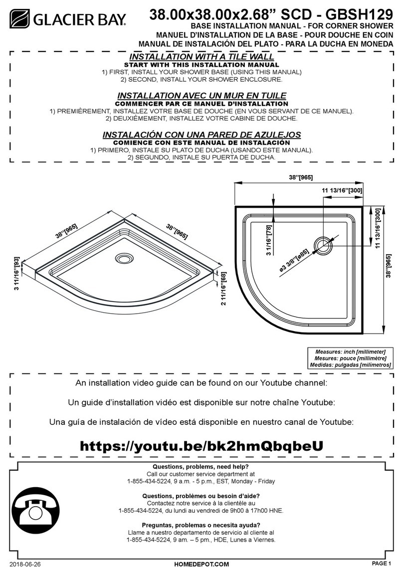Glacier bay GBSH129 User manual Glacier bay GBSH129 User manual