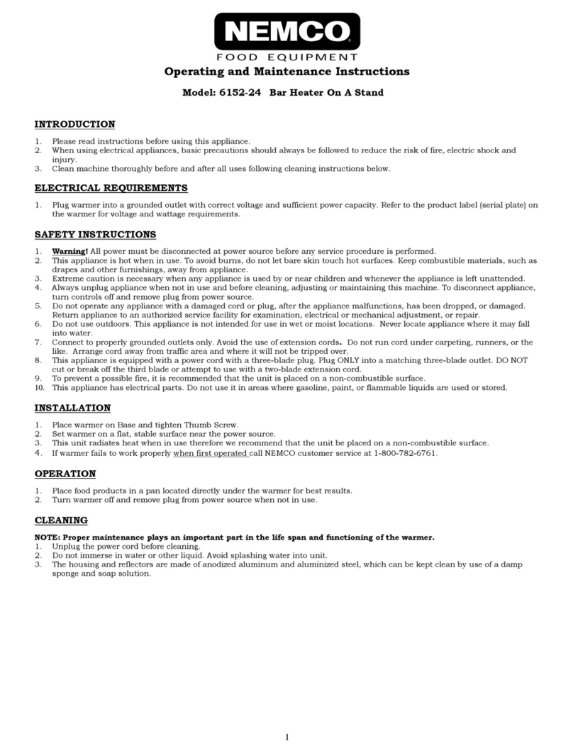 Nemco 6152-24 Operating and maintenance instructions Nemco 6152-24 Operating and maintenance instructions