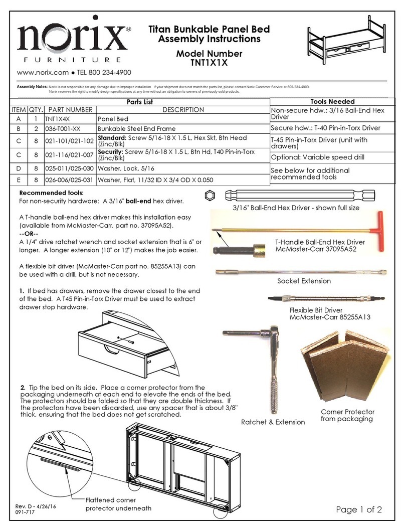 norix TNT1X1X Assembly instructions