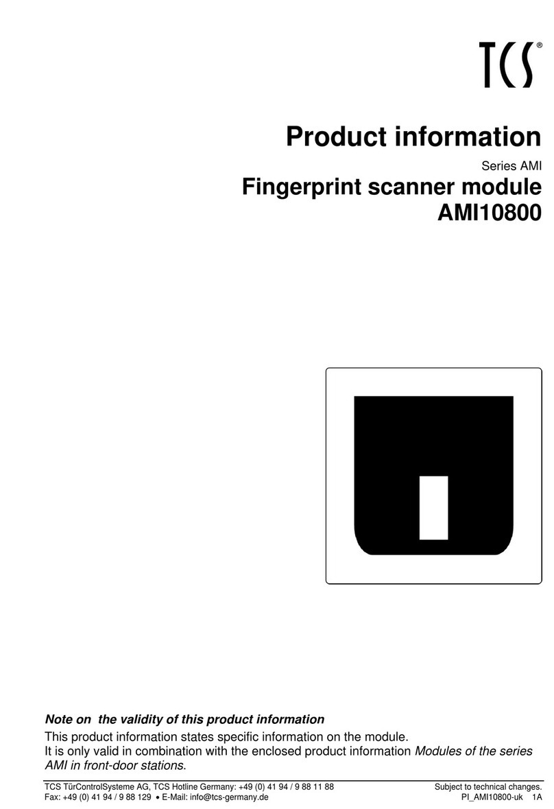 TCS AMI Series Product information TCS AMI Series Product information