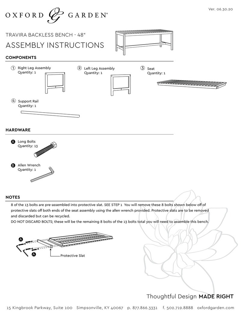 Oxford Garden TRAVIRA Assembly instructions