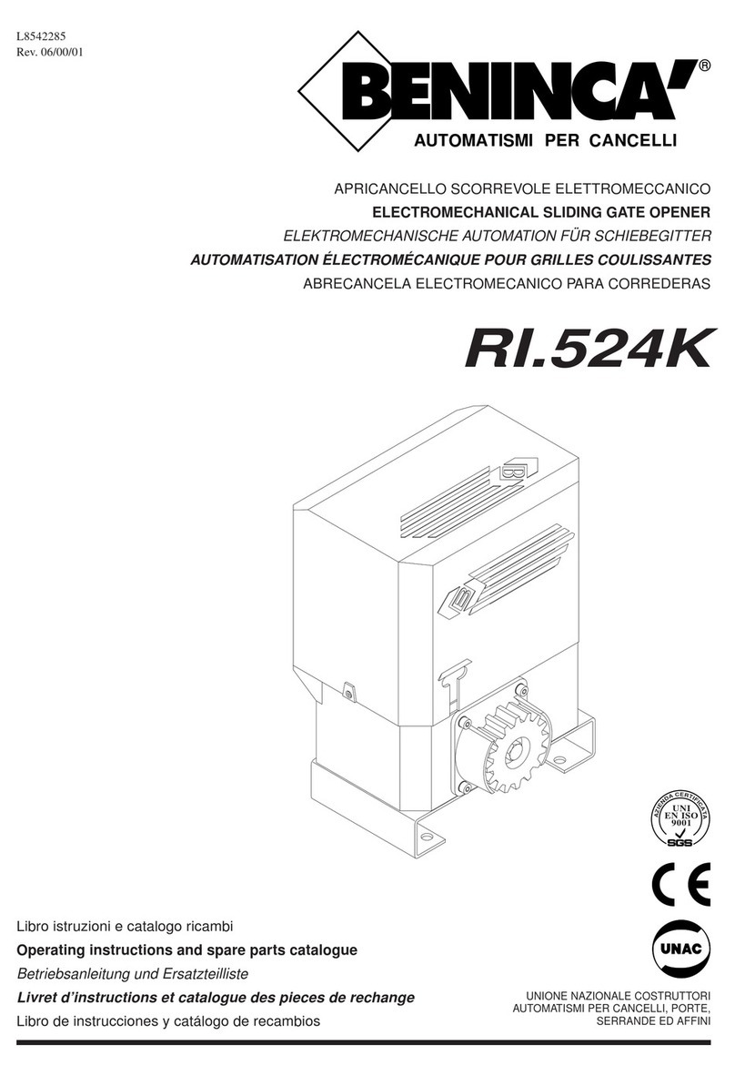 Benninca RI.524K Operating instructions and spare parts catalogue