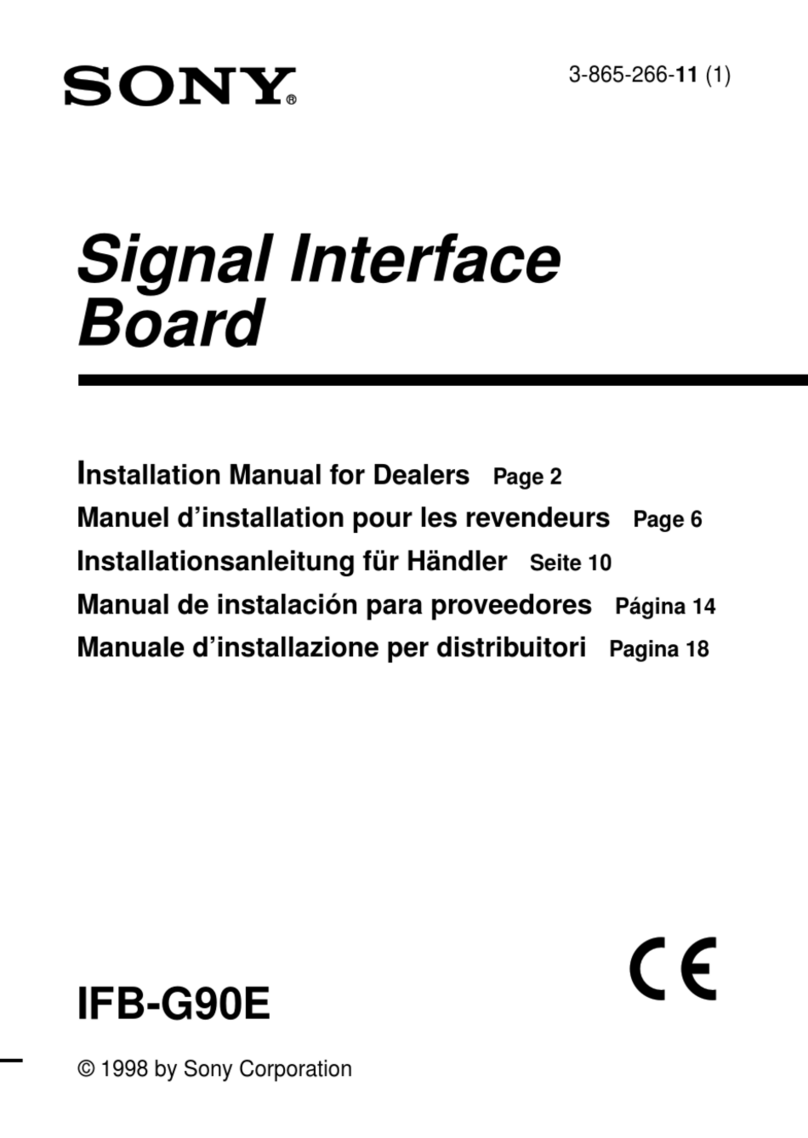 Sony IFB-G90E User manual