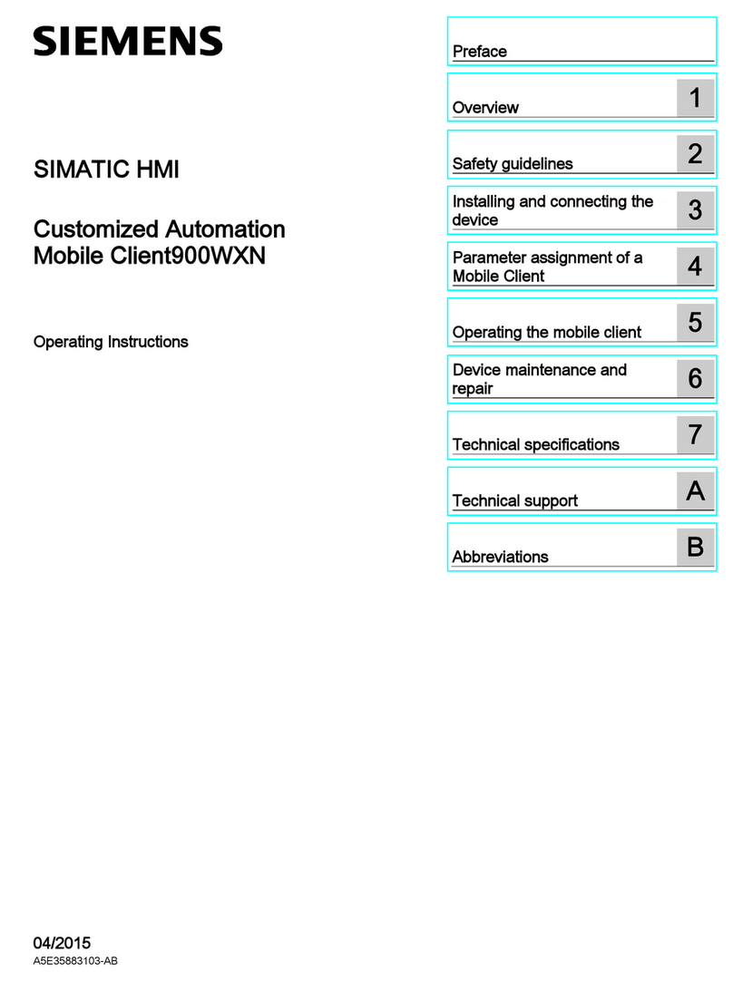 Siemens SIMATIC Mobile Client900WXN User manual Siemens SIMATIC Mobile Client900WXN User manual