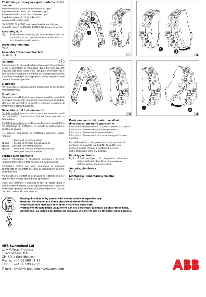 ABB SmissLine Classic 2CCC404012M0104 User manual