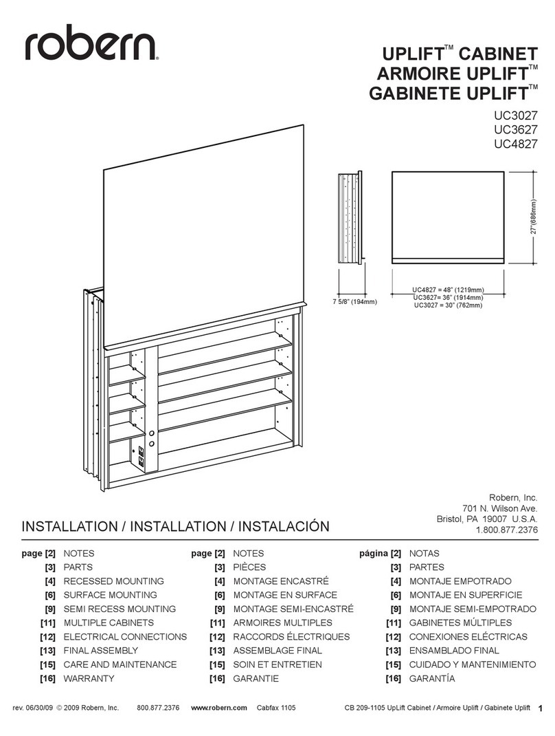 Robern UPLIFT UC3027 User manual