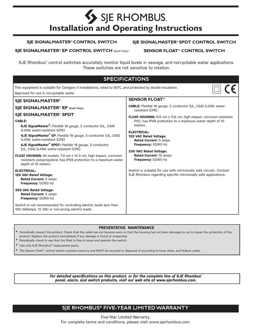 SJE Rhombus SIGNALMASTER User manual