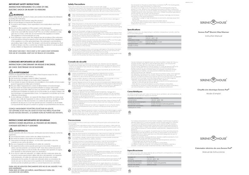 Serene House Pod T01 User manual