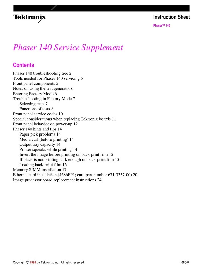 Tektronix Phaser 140 User manual