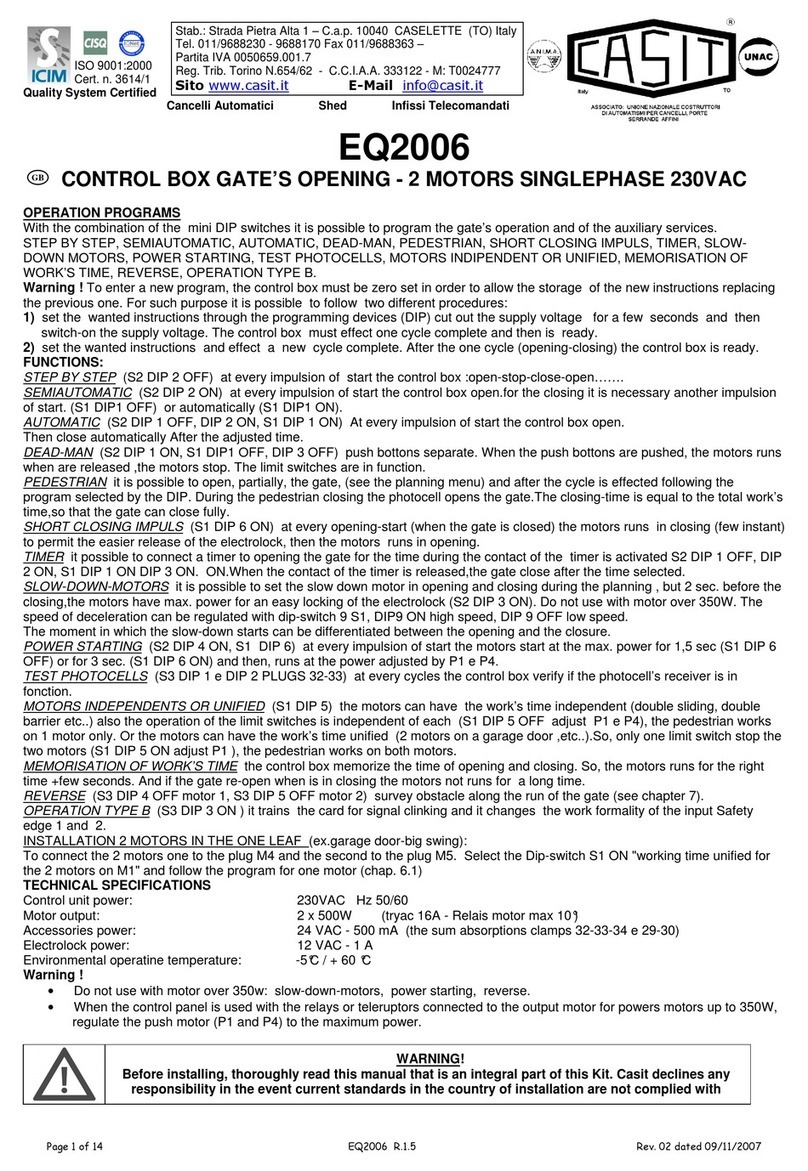 Casit EQ2006 User manual