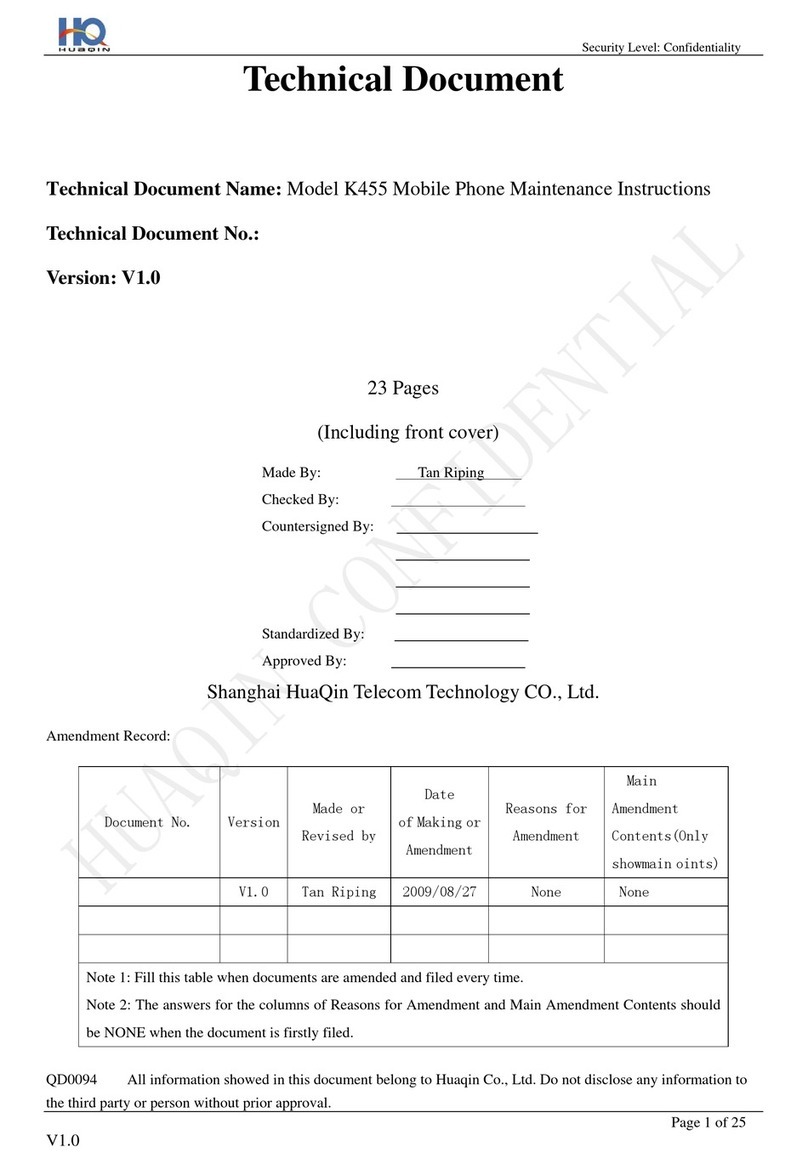 HQ K455 Maintenance instructions