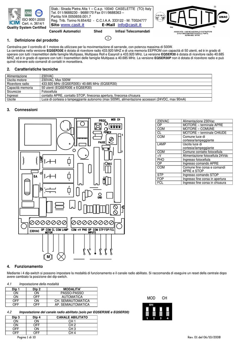 Casit EQSER30E manual
