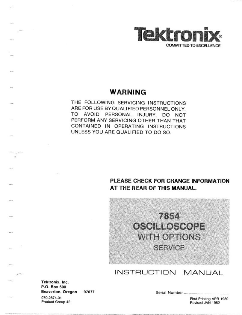 Tektronix 7854 User manual Tektronix 7854 User manual