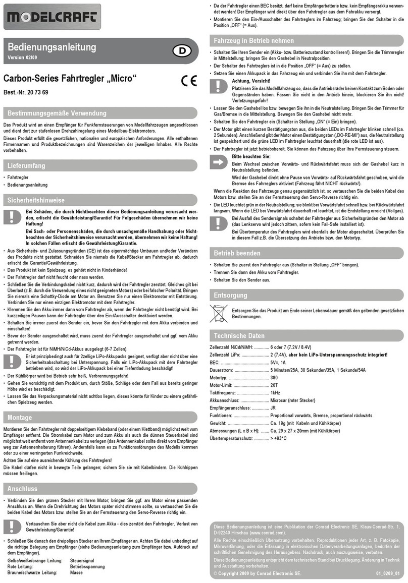 ModelCraft Carbon Series User manual
